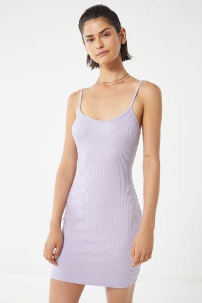Uo Mia Ribbed Knit Bodycon Mini Dress Urban Outfitters