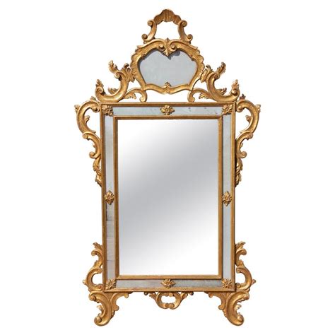 Italian Carved And Gilt Console Mirror For Sale At 1stdibs