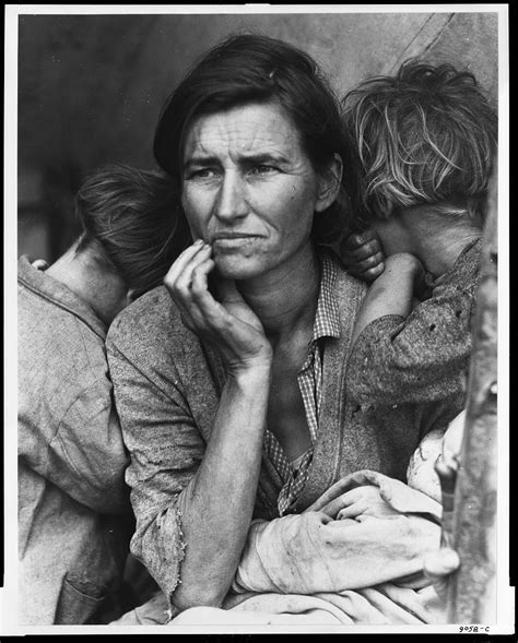 Dorothea Lange Migrant Mother Unretouched Negative Destitute Pea Pickers In California Mother Of