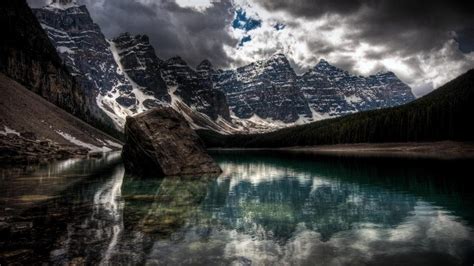 Hdr Mountain Lake Wallpaper Nature And Landscape Wallpaper Better