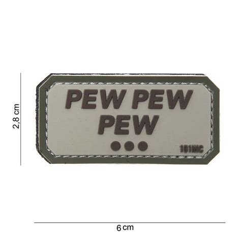 Patch 3d Pvc Pew Pew Pew 101 Incorporated Accueil Sur Vêtements Militaire Et