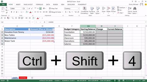 Excel Magic Trick 1127 Automatically Track Budget Start Change