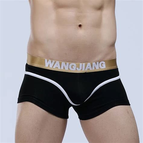 Wj Brand Men S Boxers Sexy Comfy Underwear Fashion Gay Penis Boxer Shorts Top Quality Men Cotton