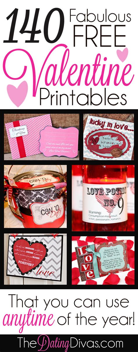 100 Valentines Day Free Printables From The Dating Divas