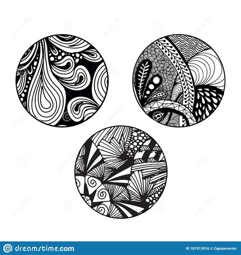 Set Of Intricate Pattern Designs Vector Illustration Decorative Design