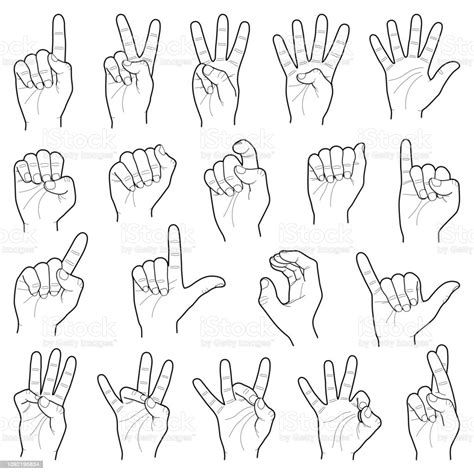 This is an asl (american sign language) poster made with lenticular graphics. Hand Sign Language Stock Illustration - Download Image Now ...