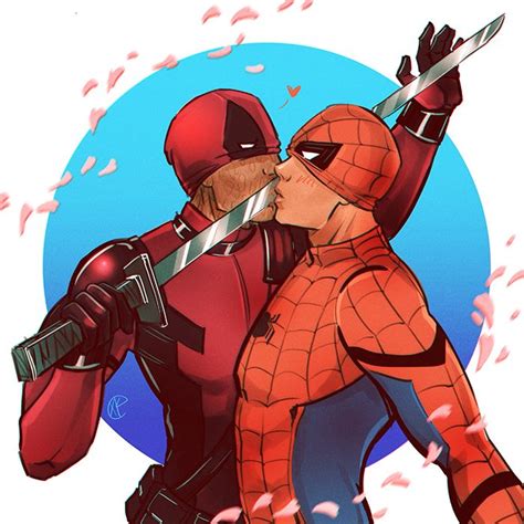 spideypool sakura kiss by maxkennedy on deviantart spideypool deadpool and spiderman