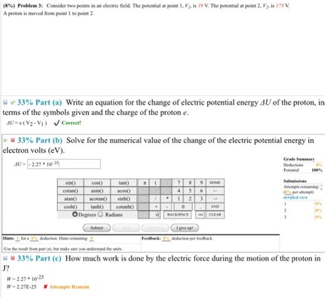 Solved 8 Problem 3 Consider Two Points In An Electric