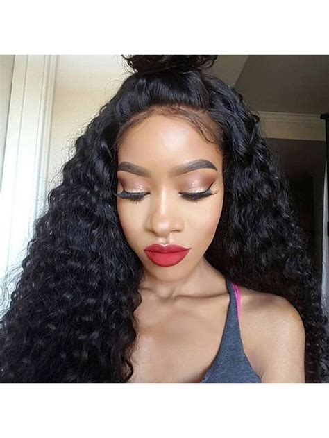 Beautiful Thick Curly Lace Front Hairstyle For Black Women
