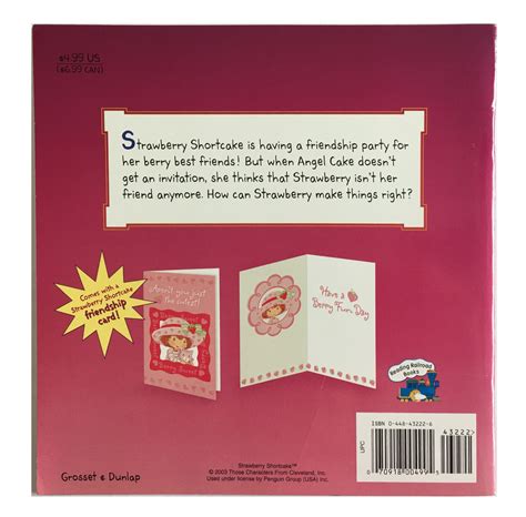 Strawberry Shortcake And The Friendship Party Paperback Book With Frie