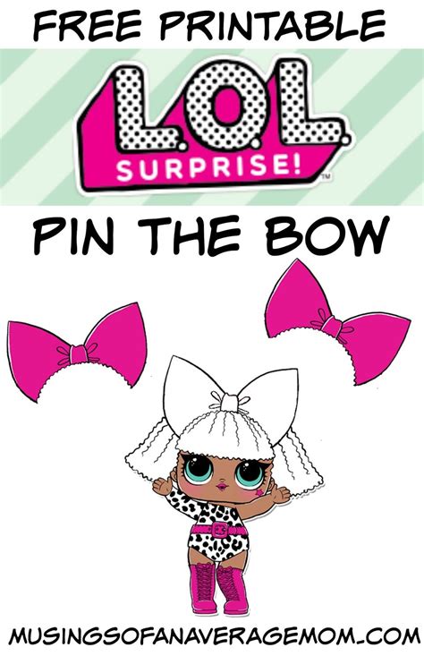 Pin The Bow On The Lol Doll Birthday Party Games For