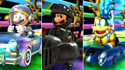 All Wii Rainbow Road Variants Mario Kart Tour Youtube