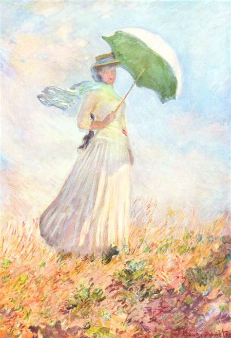 Claude Monet Dama Con Sombrilla Estudio