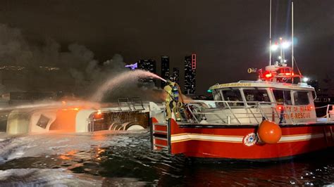 Marc Anthonys Yacht Goes Up In Flames In Miami Abc News