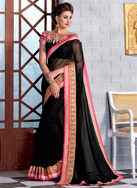 Jun 24, 2021 · rani chatterjee and gunjan singh's romantic song 'sarak jata sadi raja ji' teaser is released and has created excitement among the fans. Party-Wear Bollywood Sadi Black Georgette Saree - Buy ...