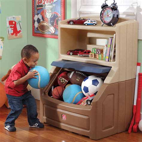 Kids Toy Box Bookcase Storage Chest Bedroom Playroom Organizer Bin