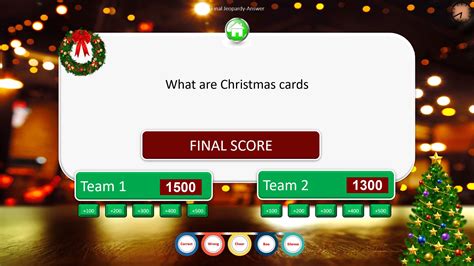 Best Christmas Jeopardy Game With Scoreboard Christmas Etsy