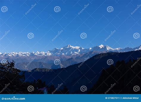 Snowy Mountains Landscape Of The Himalayas Stock Image Image Of
