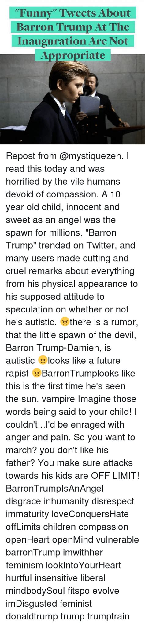 President donald trump and barron trump in west palm beach, florida, on jan. Search Barron Trump Autistic Memes on me.me