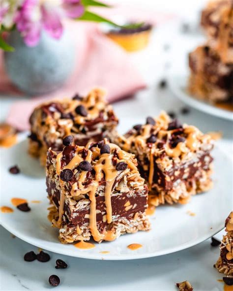 The bars are sweetened with a combination of medjool dates and maple syrup. No Bake Vegan Chocolate Oat Bars | Good Old Vegan