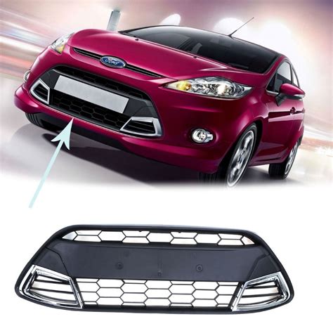 Shipping From De Front Bumper Grill Grille Center Trim Cover For Ford Fiesta Mk7 Sedan 2008