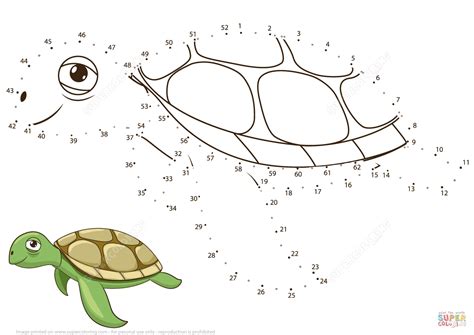 sea turtle dot  dot  printable coloring pages