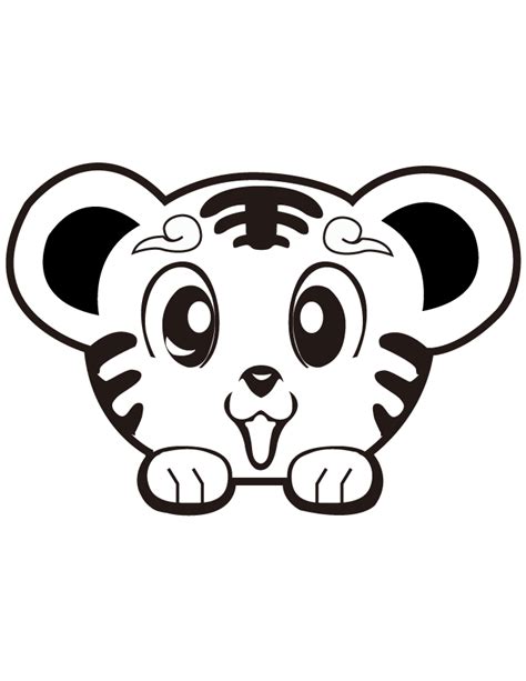 baby tiger coloring pages    print