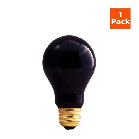 Bulbrite Incandescent Black Light Bulb 75 Watt E26 Base Features