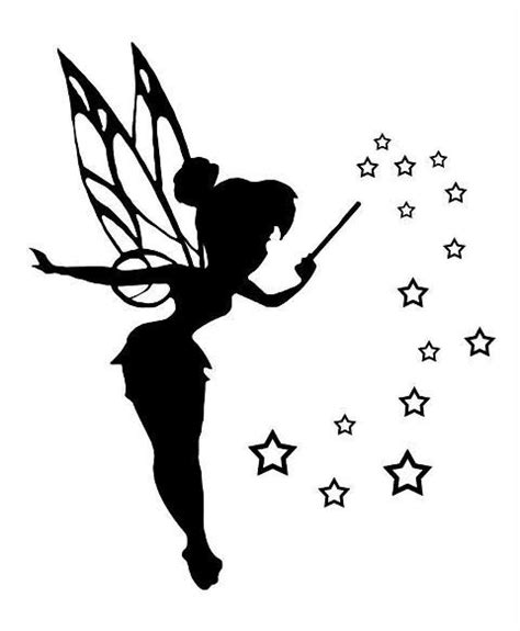 Tinkerbell Black And White 59 Cliparts