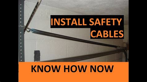 How To Install A Garage Door Safety Cable Youtube