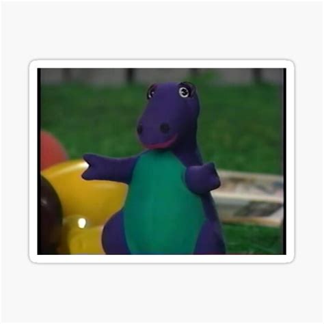 Old Barney Doll Sticker For Sale By Muppetseb Redbubble
