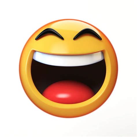 Lol Emoji Aislado Sobre Fondo Amarillo Reír Cara Emoticonos Renderizado