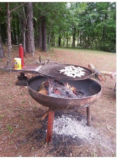 You receive the firekorf / firepit + grill this includes: My Dad's homemade grill. The top part actually swivels and ...