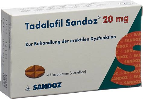 Tadalafil Sandoz Filmtabletten mg Stück in der Adler Apotheke