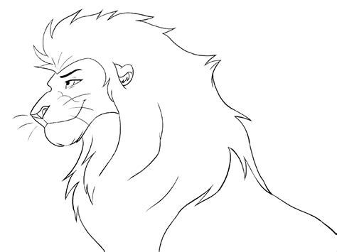 Free Lineart Head Male Lion By Malaika4 On Deviantart
