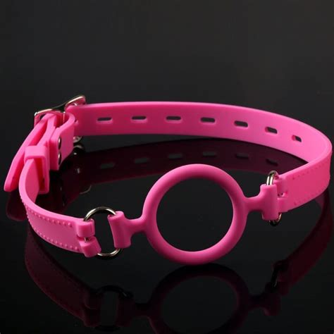 pink open mouth gag o ring full silicone head harness bdsm shipped from u s a etsy