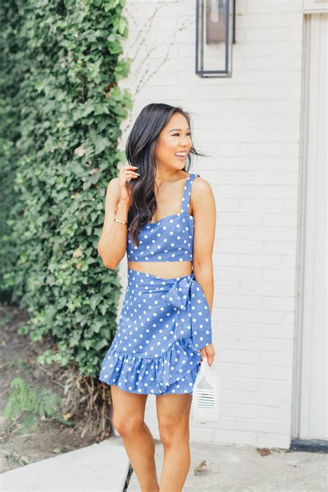 Summer Style Polka Dot Two Piece Set Color And Chic