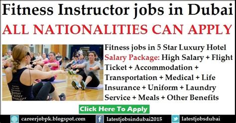 Fitness Instructor Jobs In Dubai Hotels