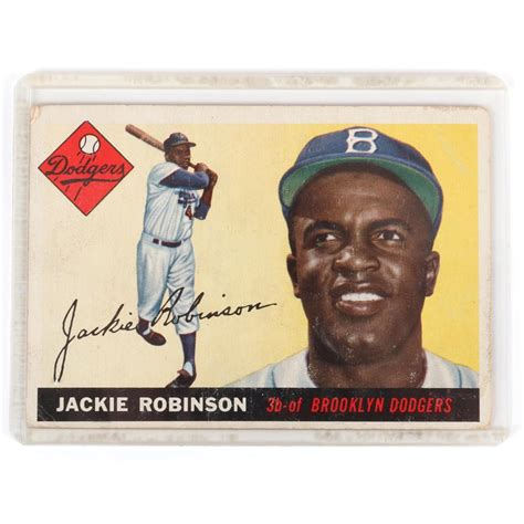 Lot 1955 Topps Jackie Robinson Baseball Card 50