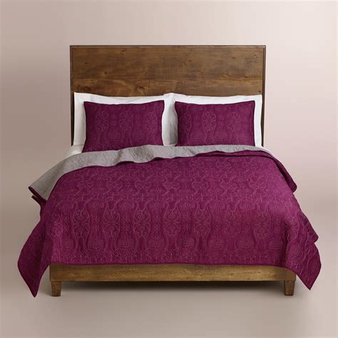 Plum And Frost Gray Simone Bedding Collection World Market