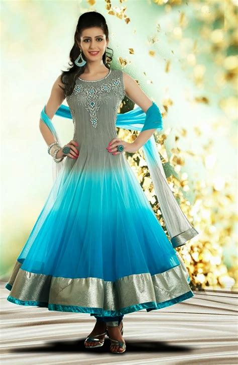 Latest Fashion Trend Of Long Designer Frocks 2014 2015 For Women