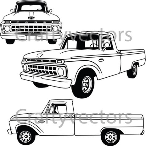 Ford F100 1978 Vector Etsy
