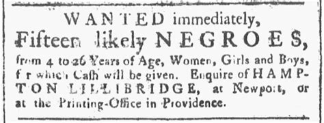 Slavery Advertisements Published October 27 1770 The Adverts 250 Project