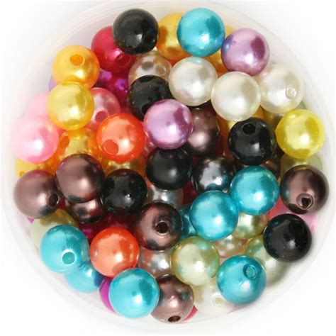 Buy New Product 200pcs 10mm Abs Imitation Pearl Beads Round Spacer Plastic