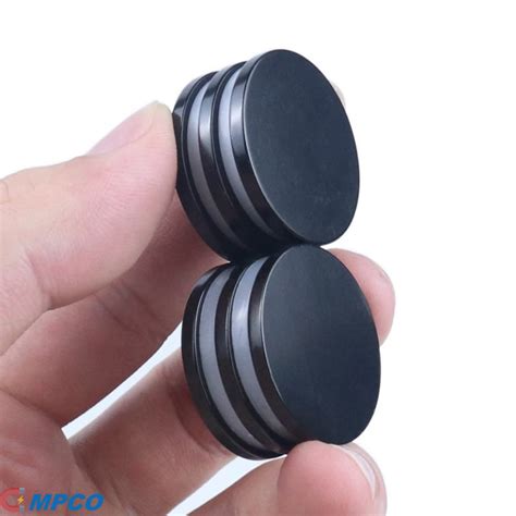Black Epoxy Coated 3m Adhesive Disc Round Magnets Magnets Mpco