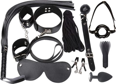 Amazon Com C Type Knead Toys Pu Leather Privacy Bondage Restraints Bdsm Kit Handcuffs Collar