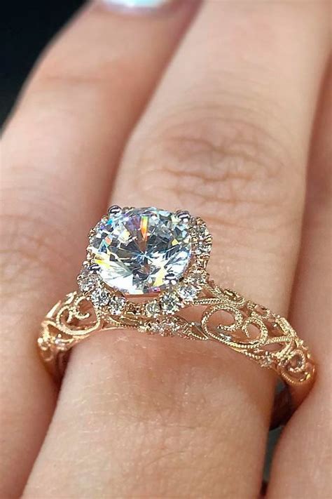 Engagement Rings 33 The Most Beautiful Gold Engagement Rings ️ Gold