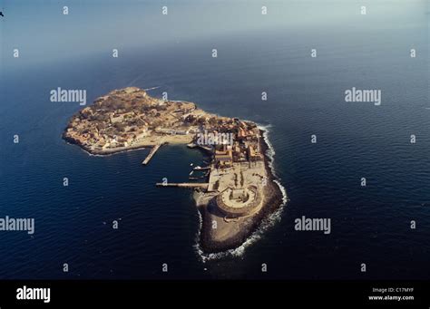 Senegal Goree Island Aerial View Stock Photo Alamy