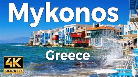 Mykonos Greece Walking Tour 4k Ultra Hd 60fps With Captions Youtube