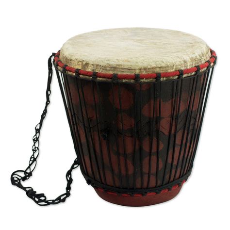 Hand Crafted Tweneboa Wood Bongo Drum From Ghana Rhythm Of Africa Novica